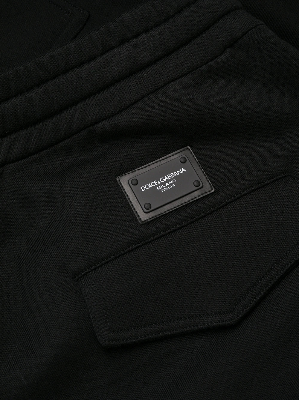DG Black Drawstring Cotton Track Pants - Exclusive Wear
