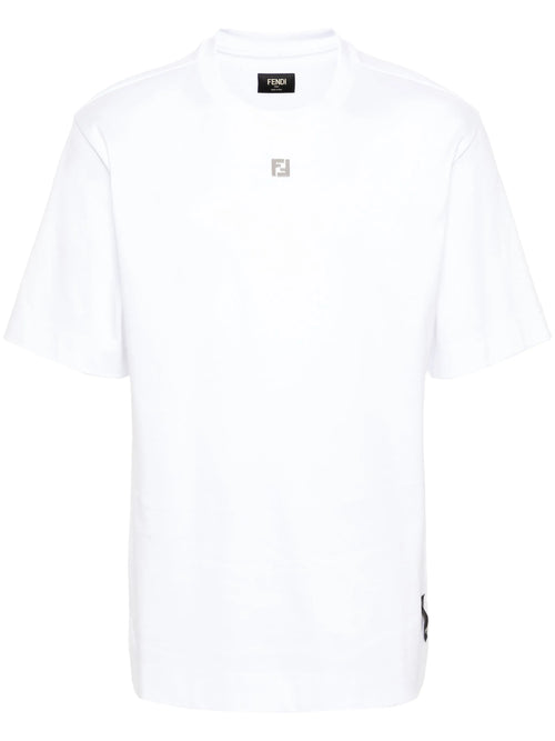 FF Plaque White Cotton T-shirt