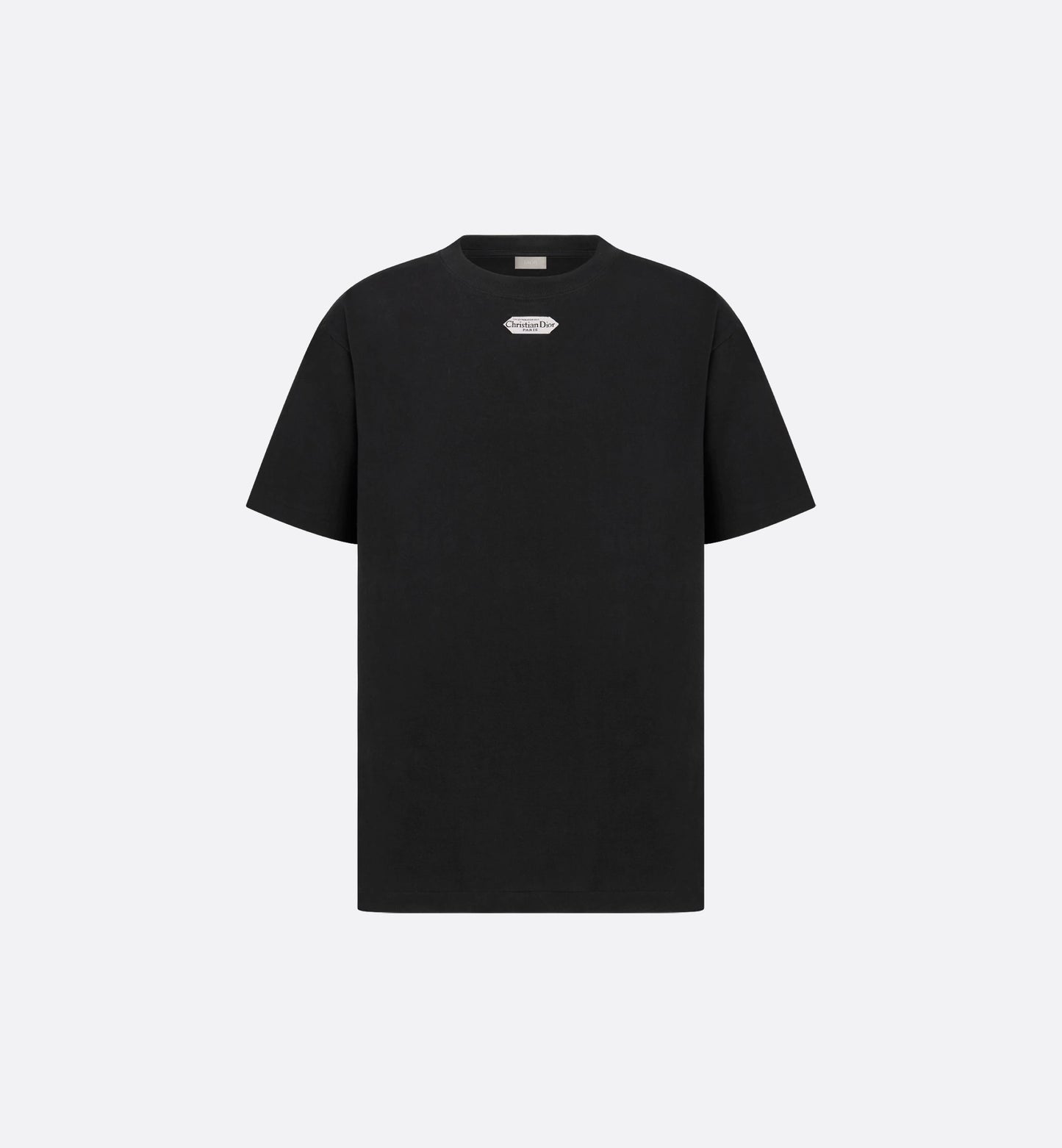 Relaxed Fit Black T-shirt with Tag
