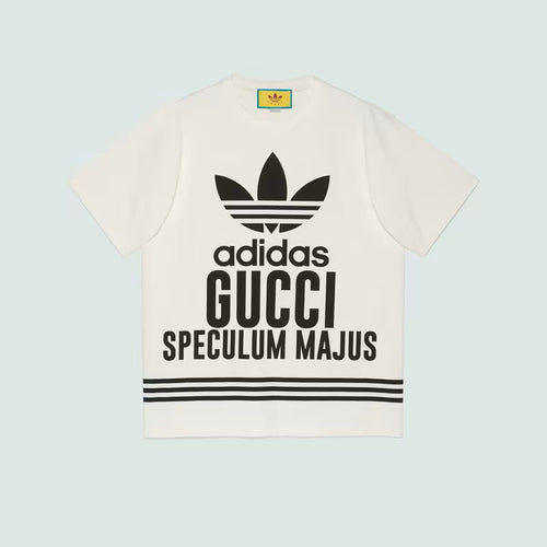 GUC x Ads White Cotton Jersey T-shirt - Styledistrict
