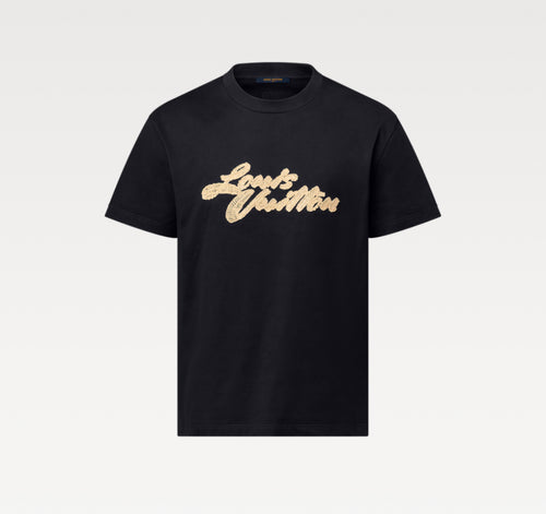 Black Embroidered Signature T-shirt
