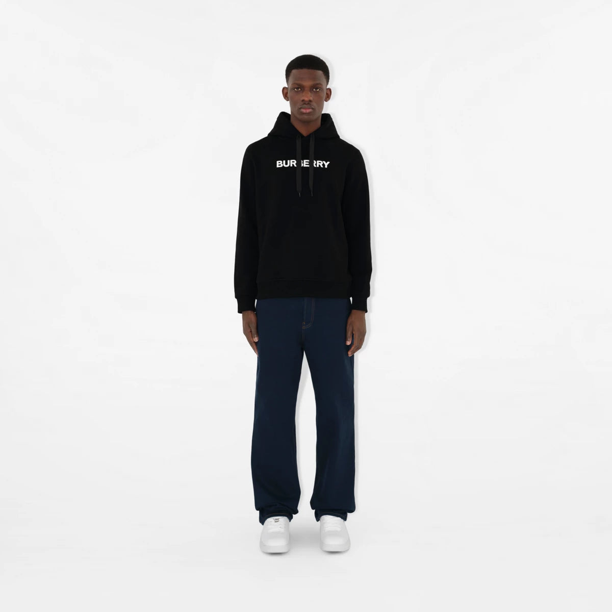 Oversize Black Cotton Hoodie