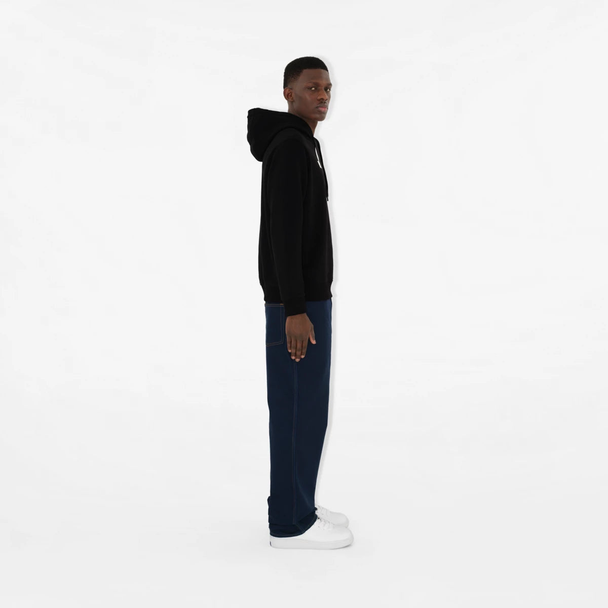 Oversize Black Cotton Hoodie
