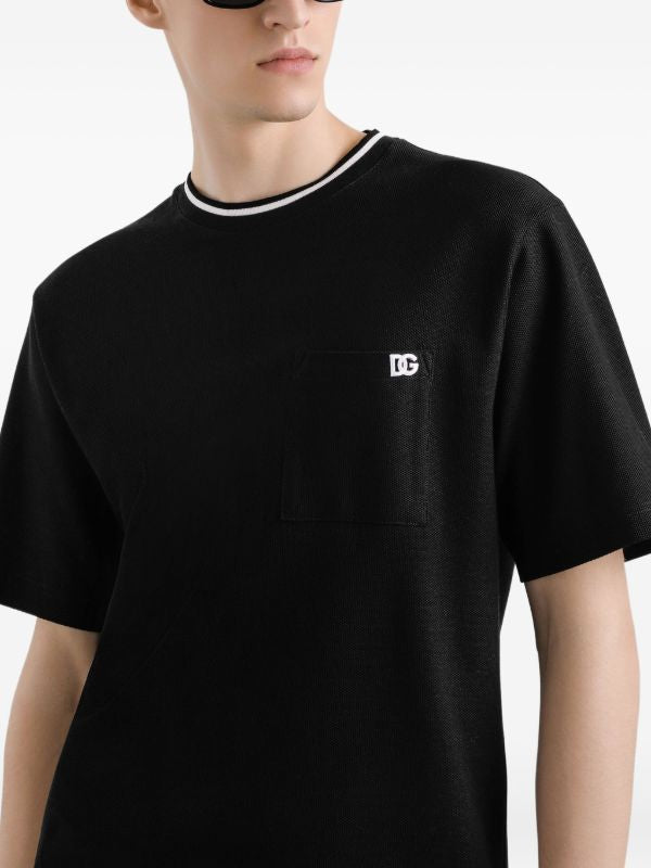 Logo-embroidered Cotton T-shirt with Pocket