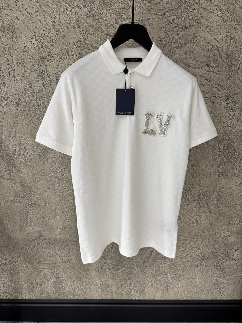 LV Monogram White Poloshirt