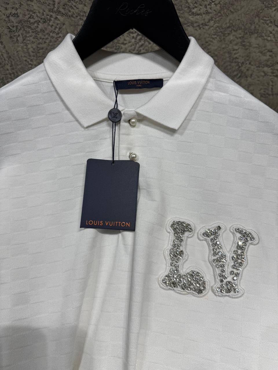 LV Monogram White Poloshirt