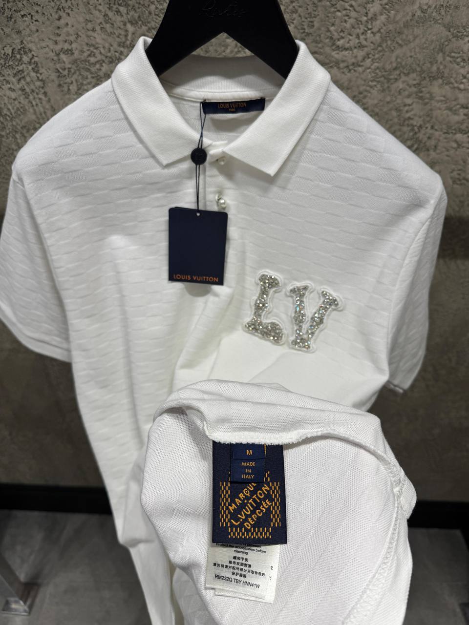 LV Monogram White Poloshirt
