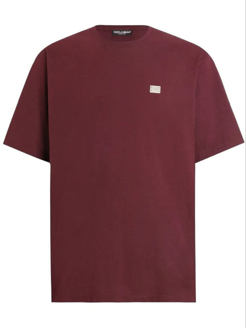 Bordeaux Cotton T-shirt with Tag