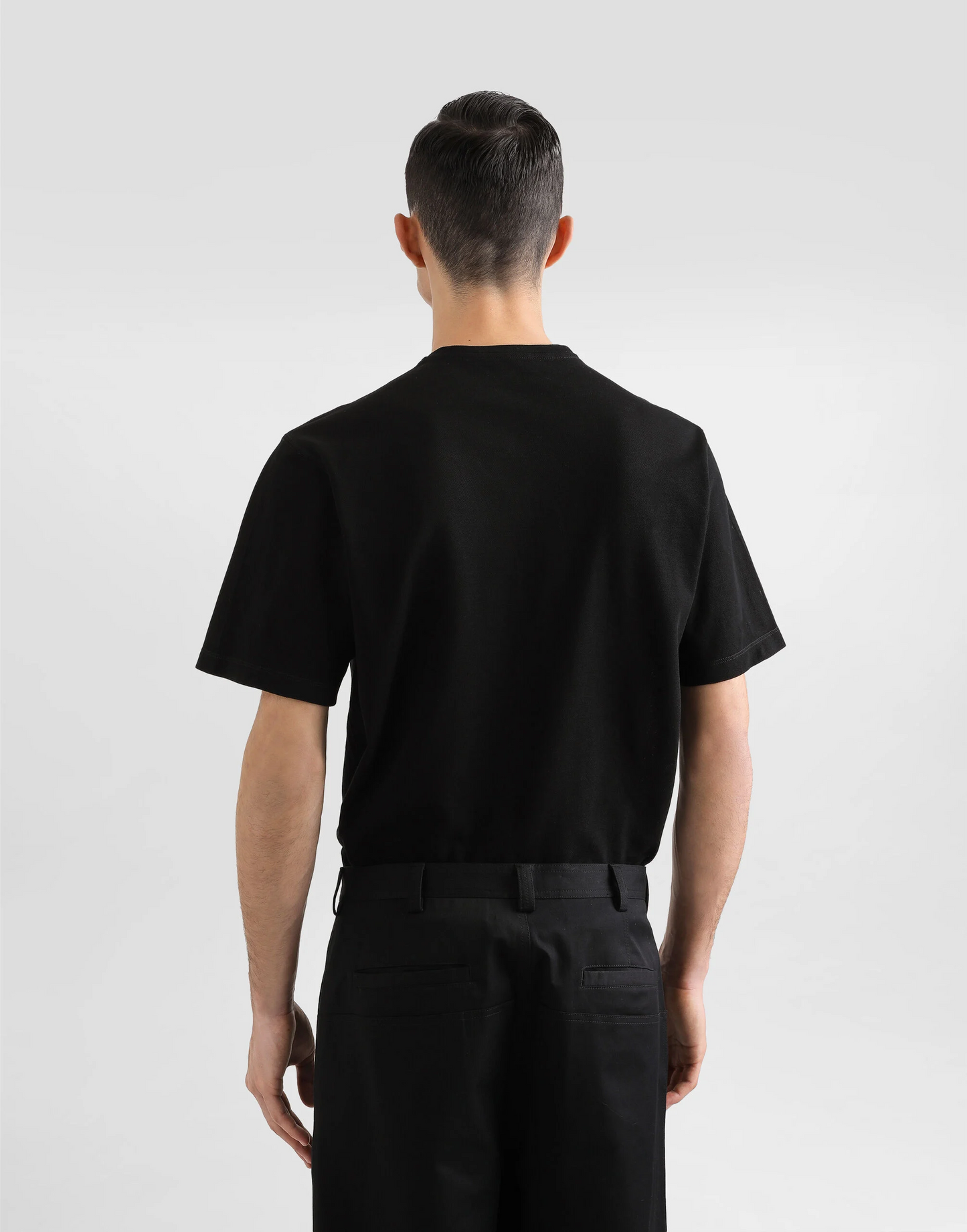 Black Cotton T-shirt with Tag