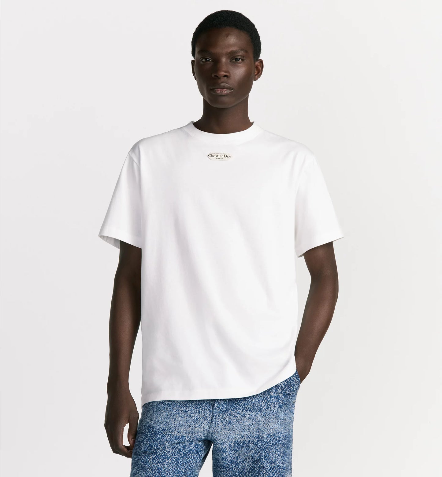 Relaxed Fit White T-shirt with Tag