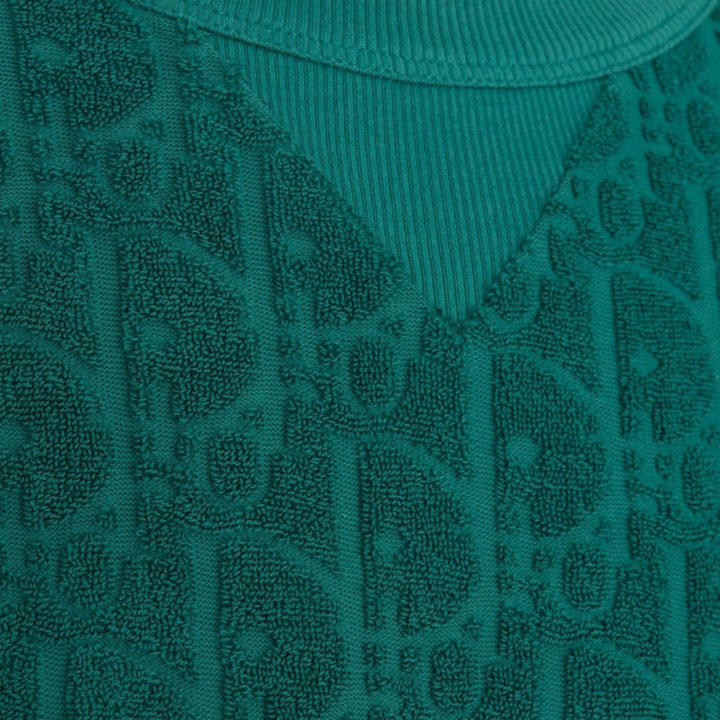 Oblique Relaxed Fit Green T-shirt