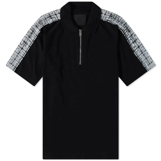 GVCH ZIPPED POLO SHIRT WITH TAG EFFECT 4G - Exclusive Wear