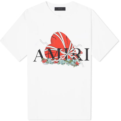 Broken Heart White Cotton T-shirt - Exclusive Wear