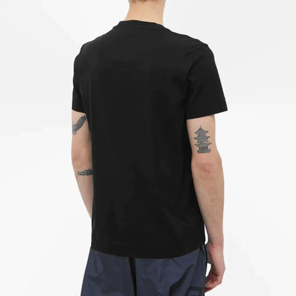 GVCH BLACK T-SHIRT WITH TAG EFFECT - Styledistrict