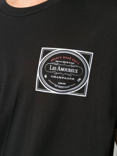 Les Amourex-print Black cotton T-shirt - Exclusive Wear