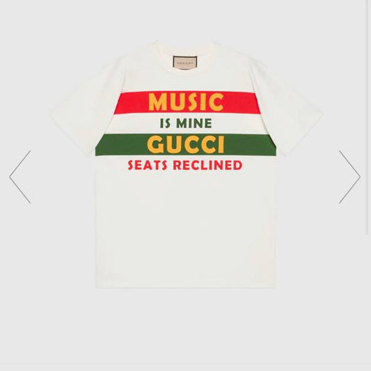Music Is Mine Print Oversized T-shirt