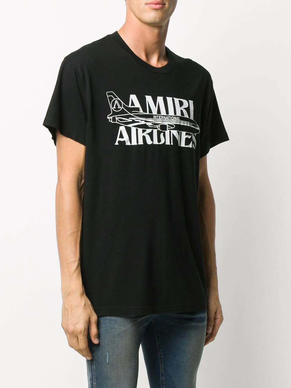 Airlines Logo Print Black T-shirt - Exclusive Wear