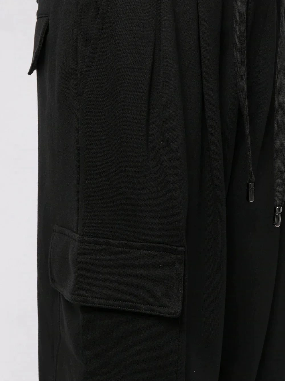 DG Black Drawstring Cotton Track Pants - Exclusive Wear