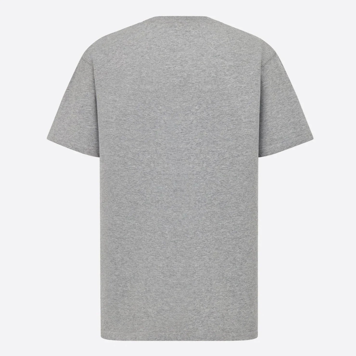 RELAXED FIT GRAY T-SHIRT WITH EMBROIDERY - Exclusive Wear