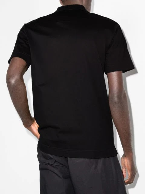 GVCH ZIPPED POLO SHIRT IN BLACK COTTON - Styledistrict