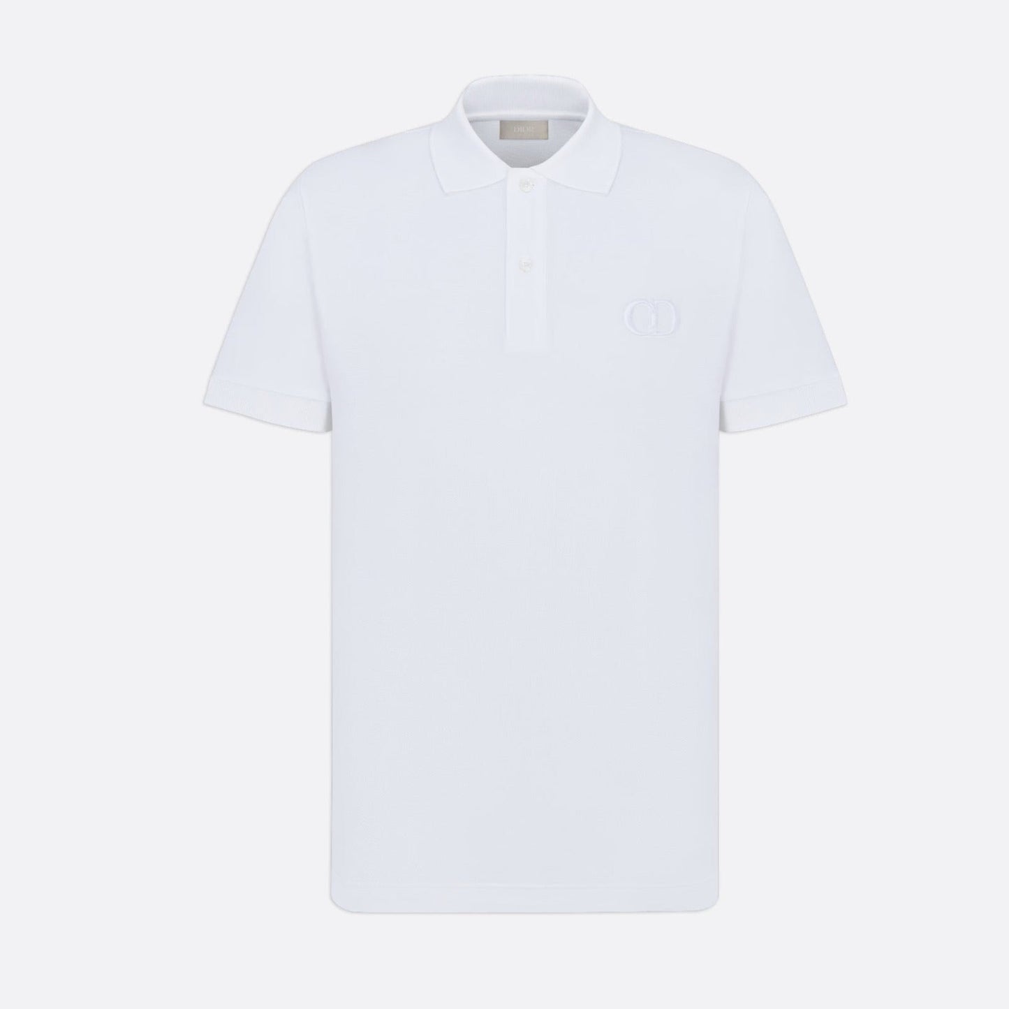 CD ICON LOGO EMBROIDERY WHITE POLO SHIRT