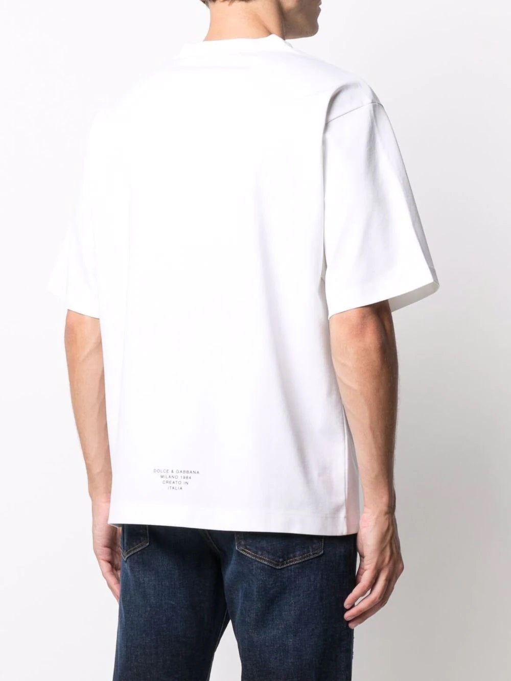 DG logo-print short-sleeve White T-shirt - Styledistrict