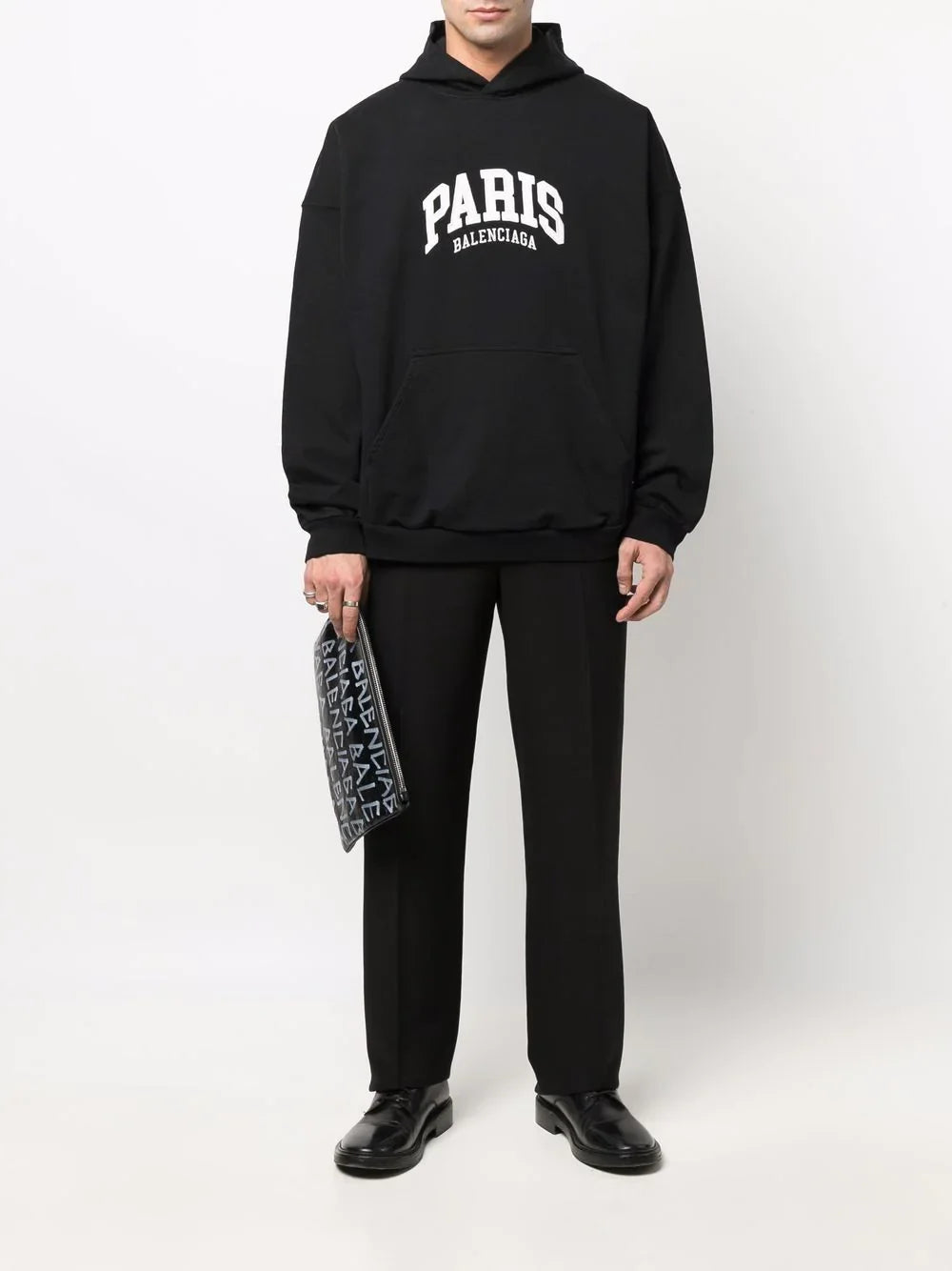 BLCG Paris Logo Embroidered Black Hoodie - Styledistrict