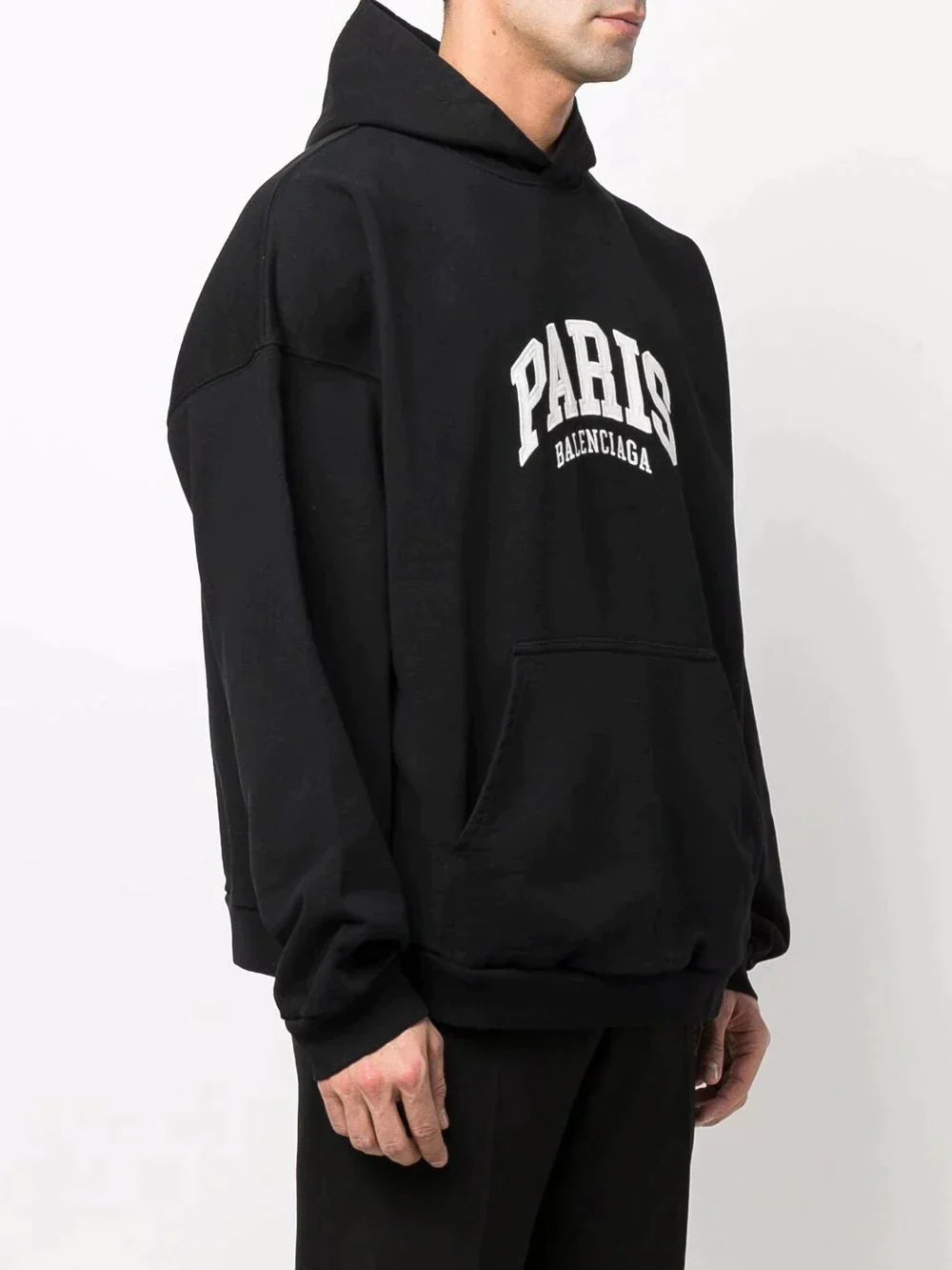 BLCG Paris Logo Embroidered Black Hoodie - Styledistrict