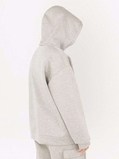 DG Embroidered Logo Grey hoodie - Styledistrict