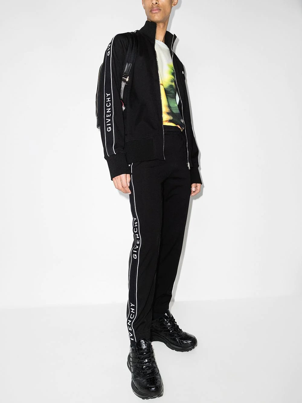 GVCH Black Logostripe Tracksuit set - Styledistrict