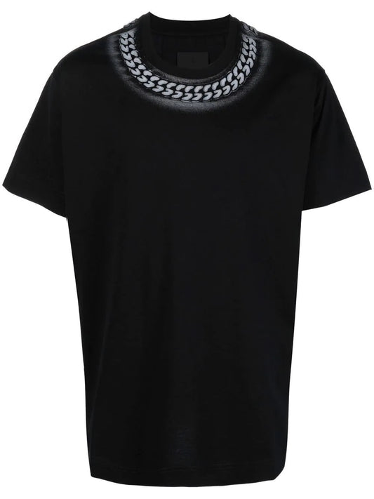 GVCH chain-link print Black T-shirt - Styledistrict