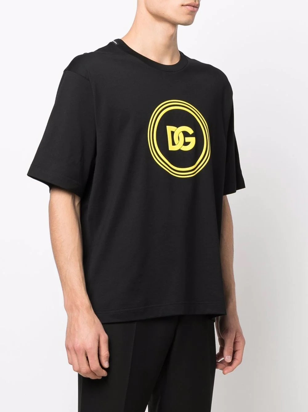 DG Logo-print Black Cotton T-shirt - Styledistrict