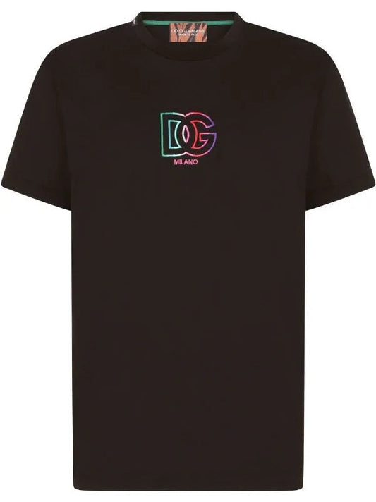 DG logo-embroidered Black T-shirt - Styledistrict