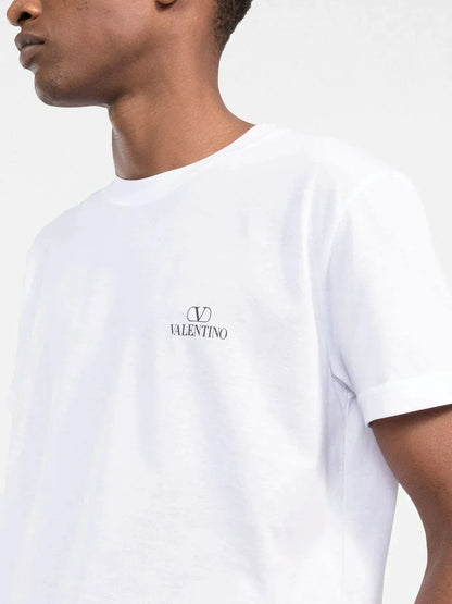 VLTN V Logo short-sleeved White T-shirt - Styledistrict