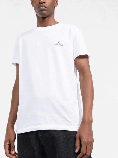 VLTN V Logo short-sleeved White T-shirt - Styledistrict