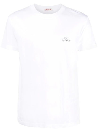 VLTN V Logo short-sleeved White T-shirt - Styledistrict