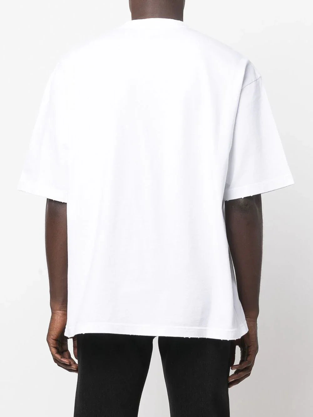 Brush Logo White Oversize T-shirt