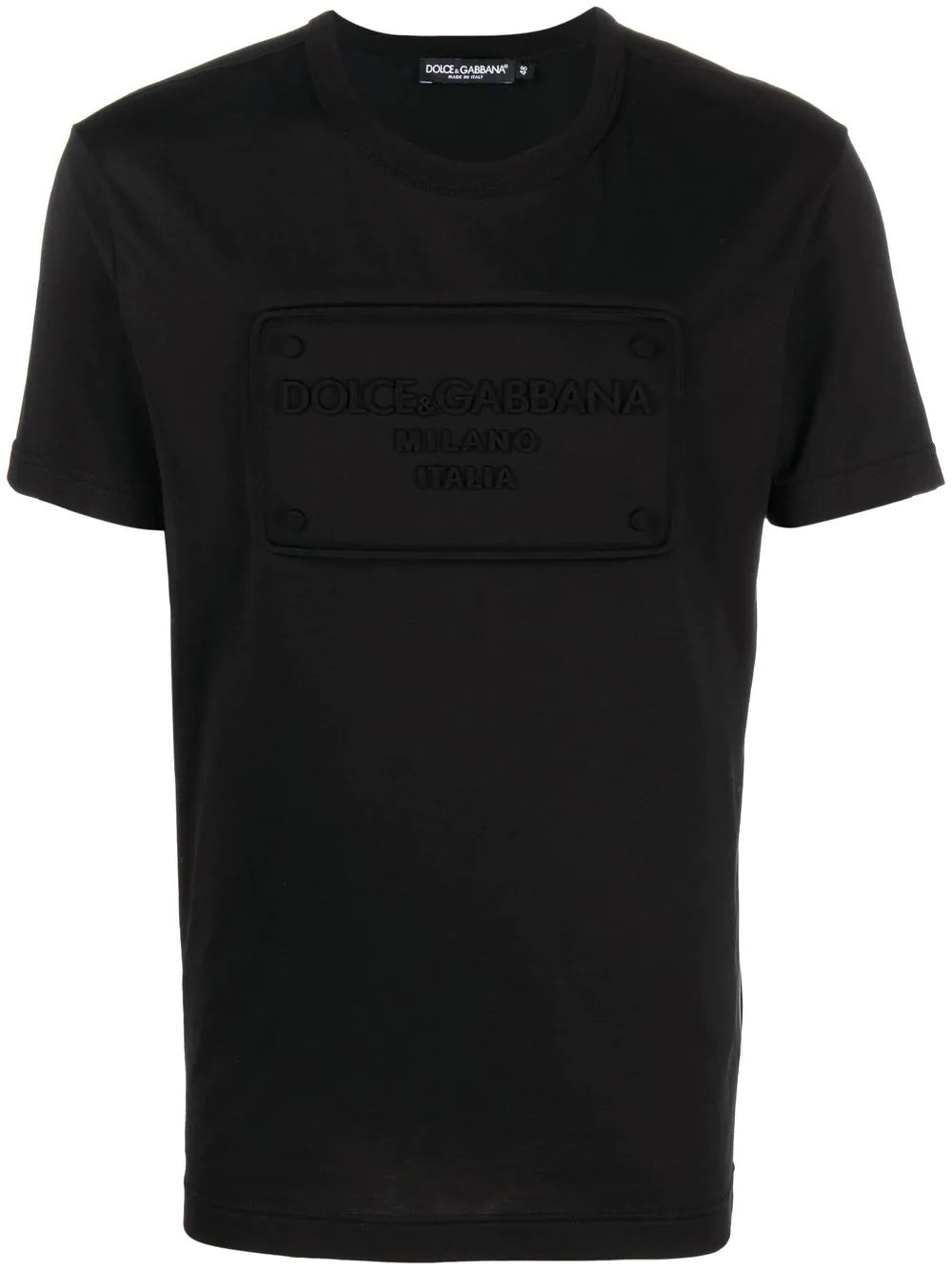 DG raised logo round-neck Black T-shirt - Styledistrict