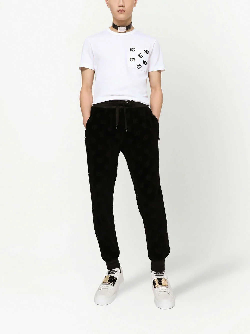 DG DG logo-print pocket White T-shirt - Styledistrict