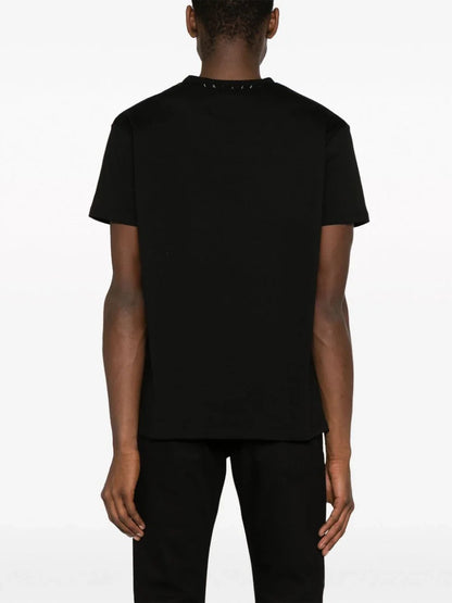 Untitled Stud-embellished Black Cotton T-shirt