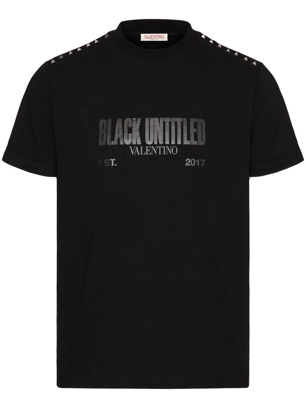 Black Untitled Studded Cotton T-shirt