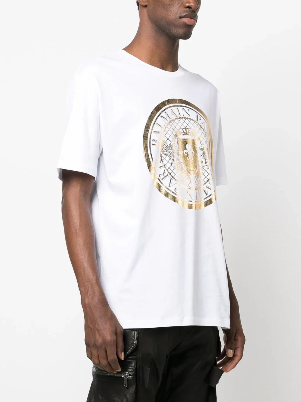 Gold Tone Medallion White T-shirt - Exclusive Wear