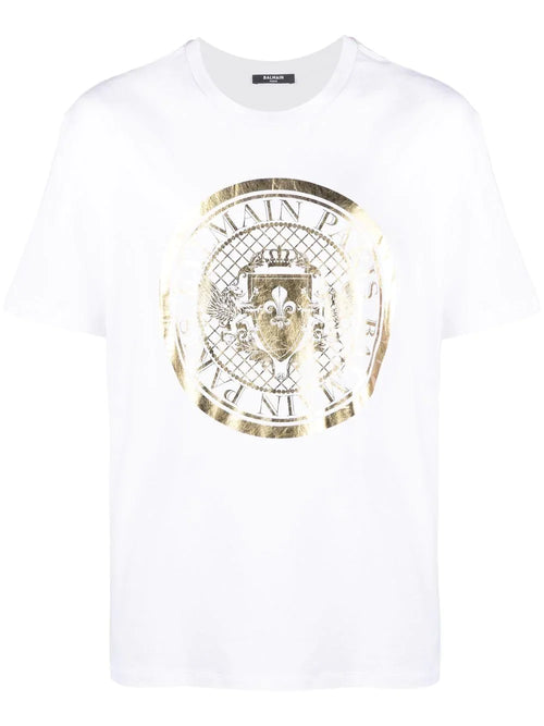 Gold Tone Medallion White T-shirt - Exclusive Wear