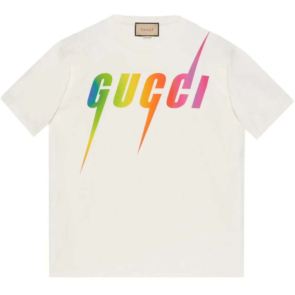 Blade Gradient Print White T-shirt