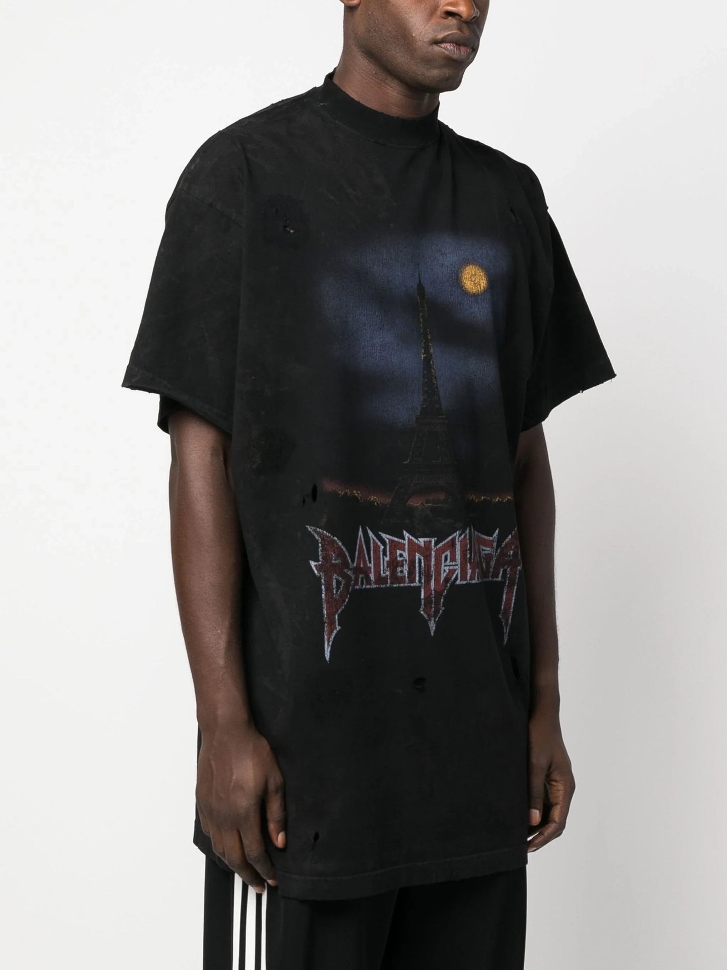 Paris Moon Black Oversized T-shirt