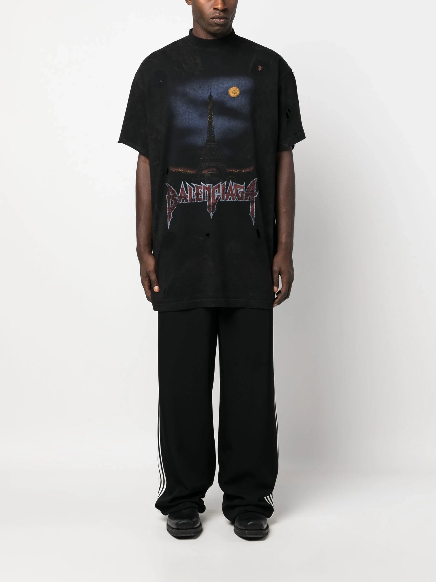 Paris Moon Black Oversized T-shirt