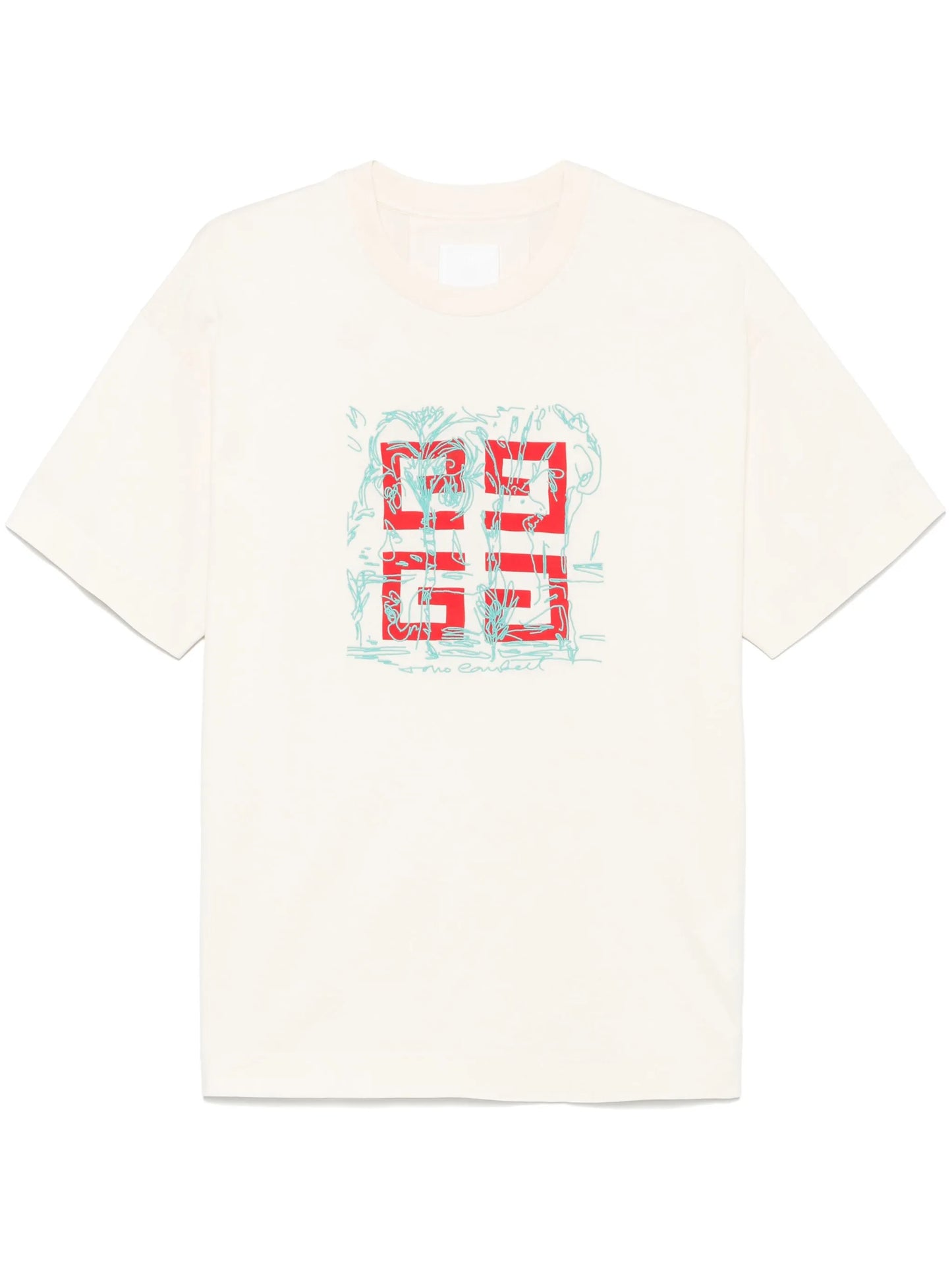 4G logo-embroidery White T-shirt