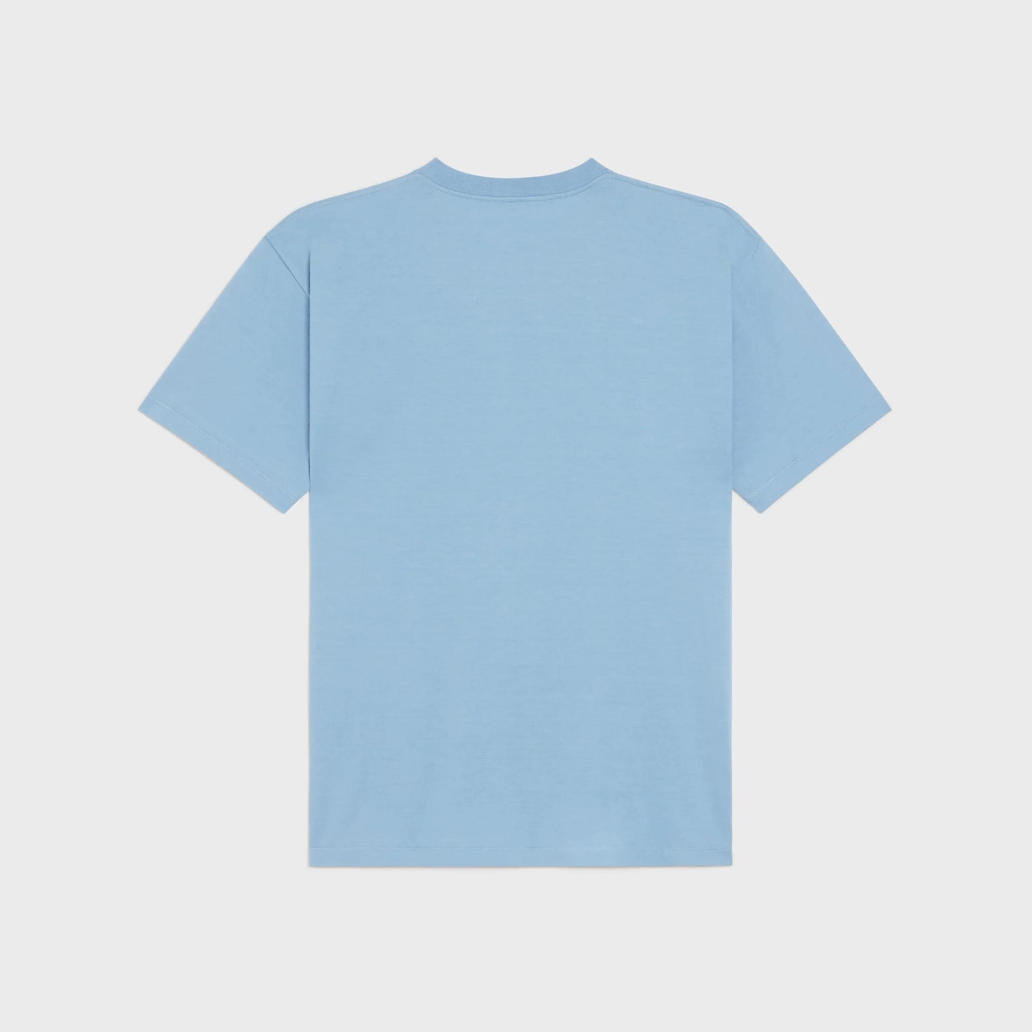 WASHED BLUE T-SHIRT IN COTTON JERSEY