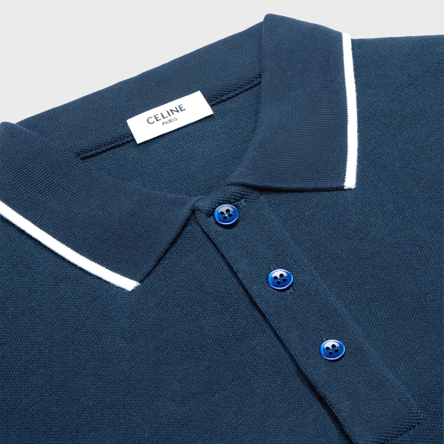 CLASSIC BLUE POLO SHIRT IN COTTON JERSEY