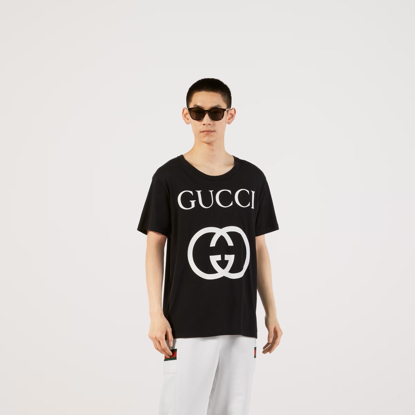 GG Interlocking Black Oversize T-shirt